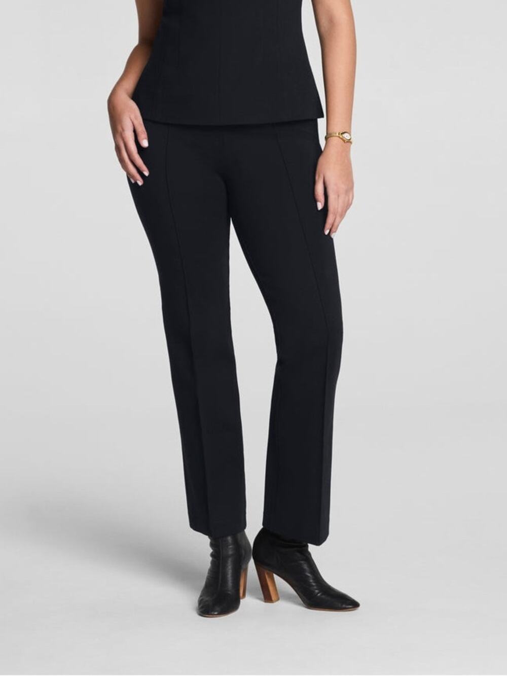 Spanx SPANXsupersmooth PerfectFit Ponte Kick Flare Pant Pintuck Black Medium